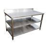 Bàn Inox 3 tầng có gáy